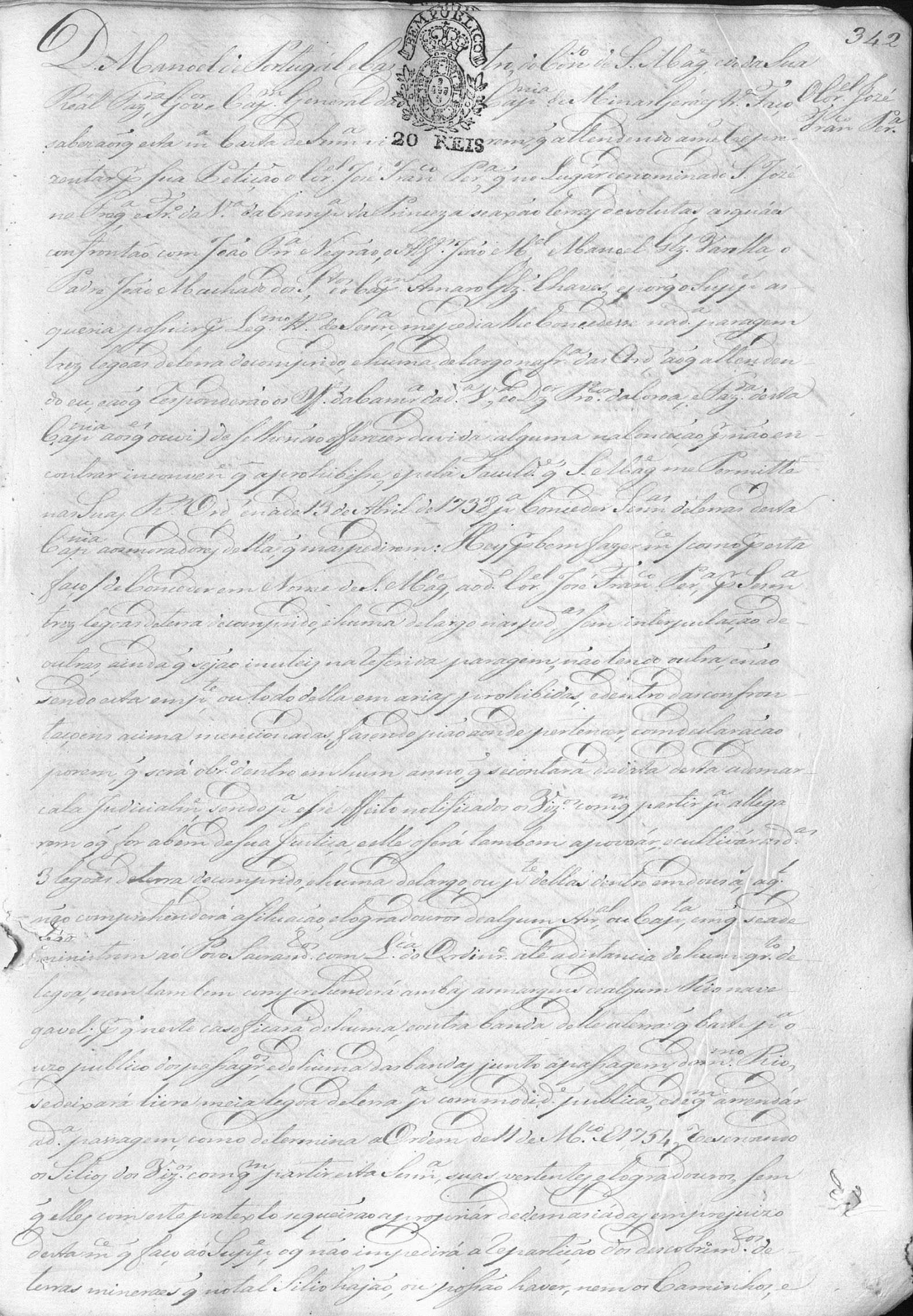 Carta Sesmaria José Francisco Pereira - pag 342